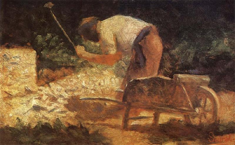 Georges Seurat The Worker Break up the Stone China oil painting art